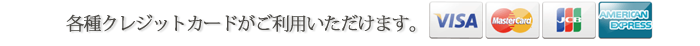 各種クレジットカード使えます